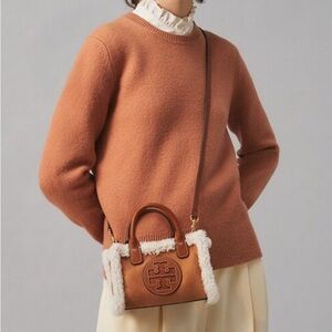 Tory Burch Ella Shearling Micro Tote